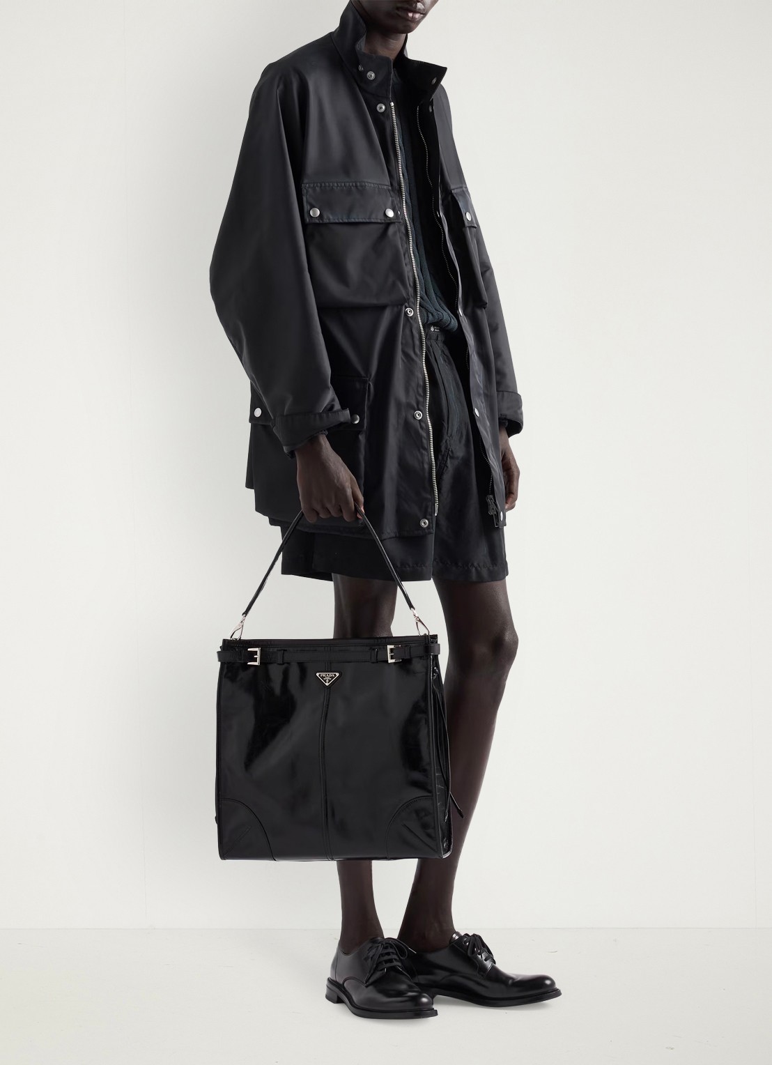 Prada Bonnie schoudertas van kalfsleer - detail 5 zwart