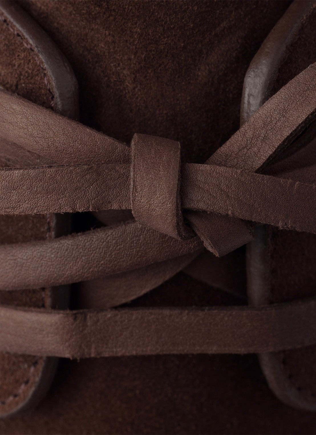 Prada Bootschoen van suède - detail 5 donkerbruin