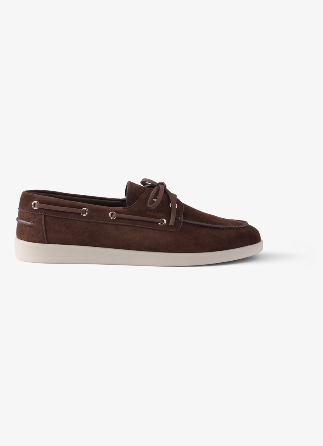 Prada Bootschoen van suède - voorkant 2 donkerbruin
