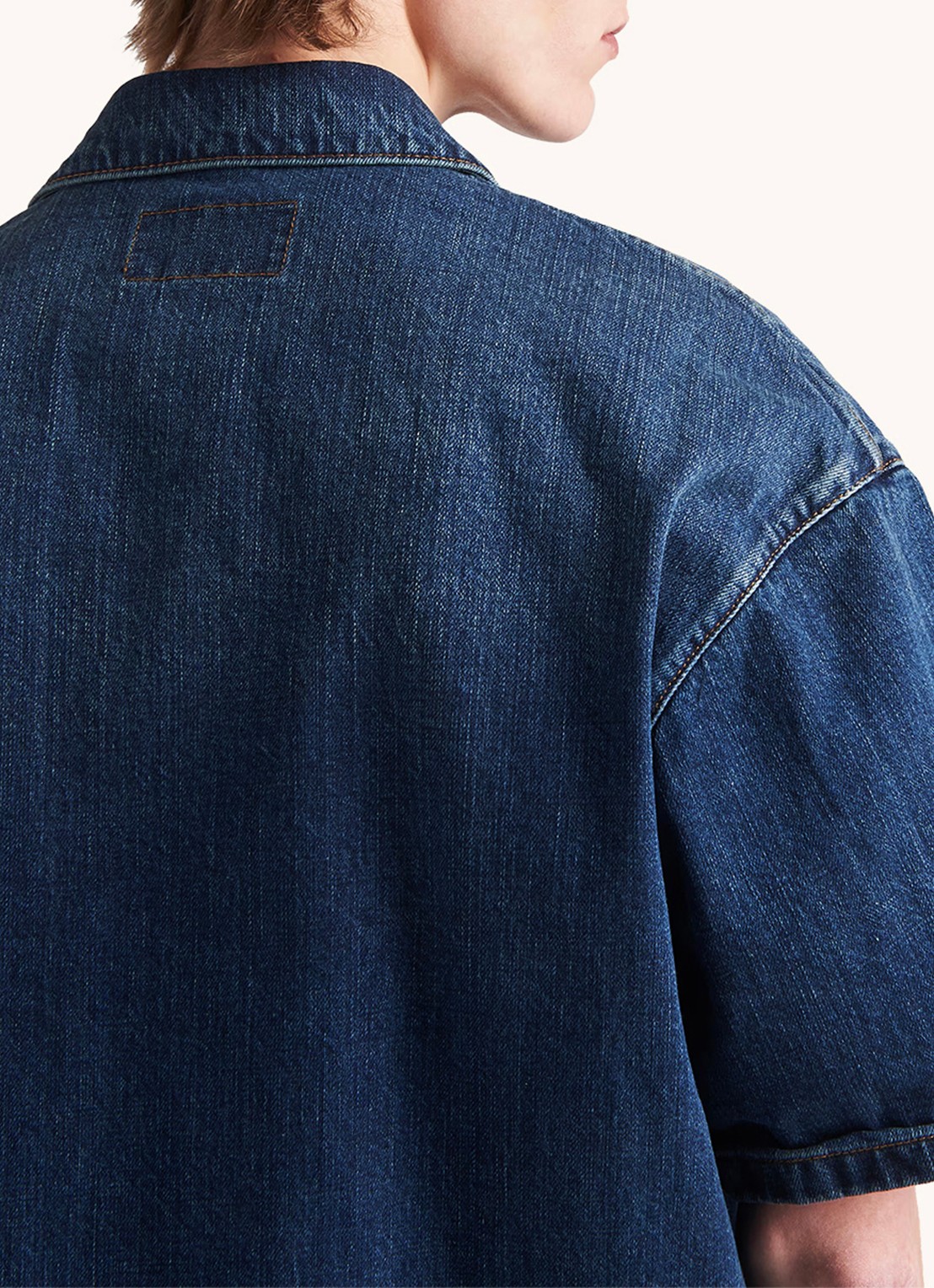 Prada Boxy fit overhemd van denim - detail 4 indigo