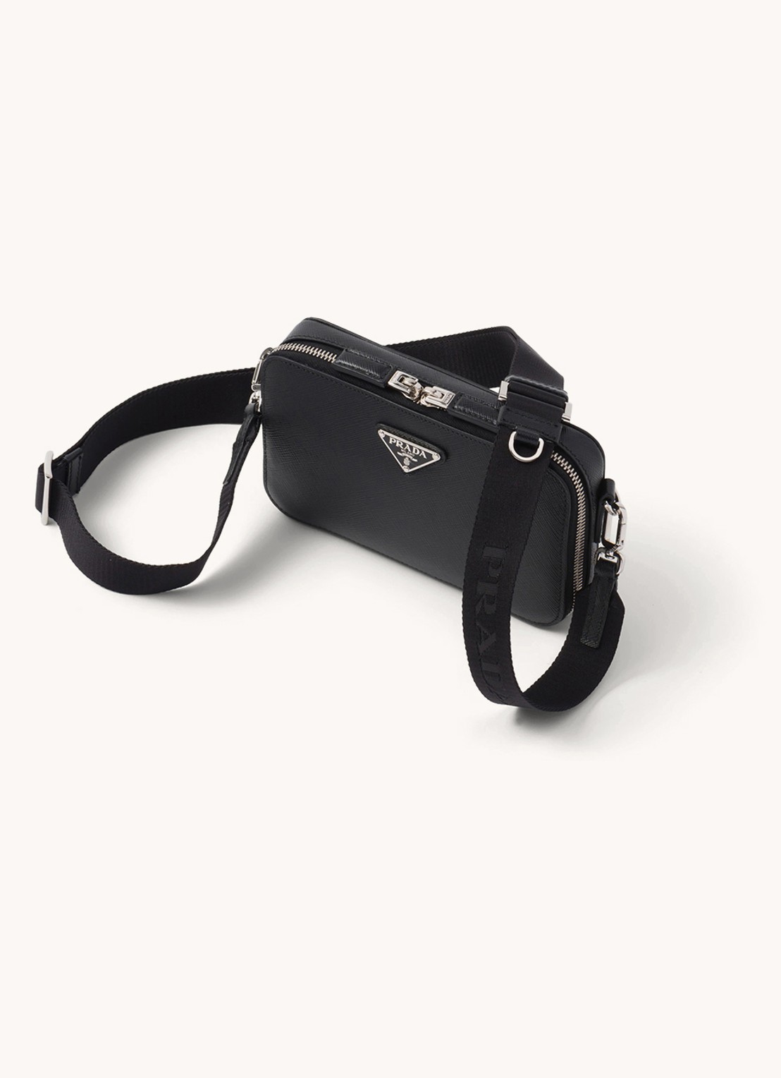 Prada Brique crossbodytas van leer - achterkant 5 zwart
