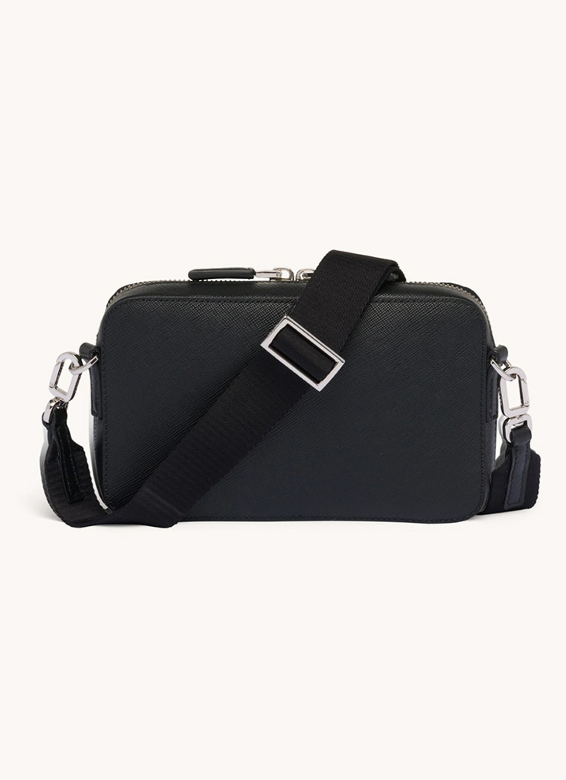 Prada Brique crossbodytas van leer - detail zwart