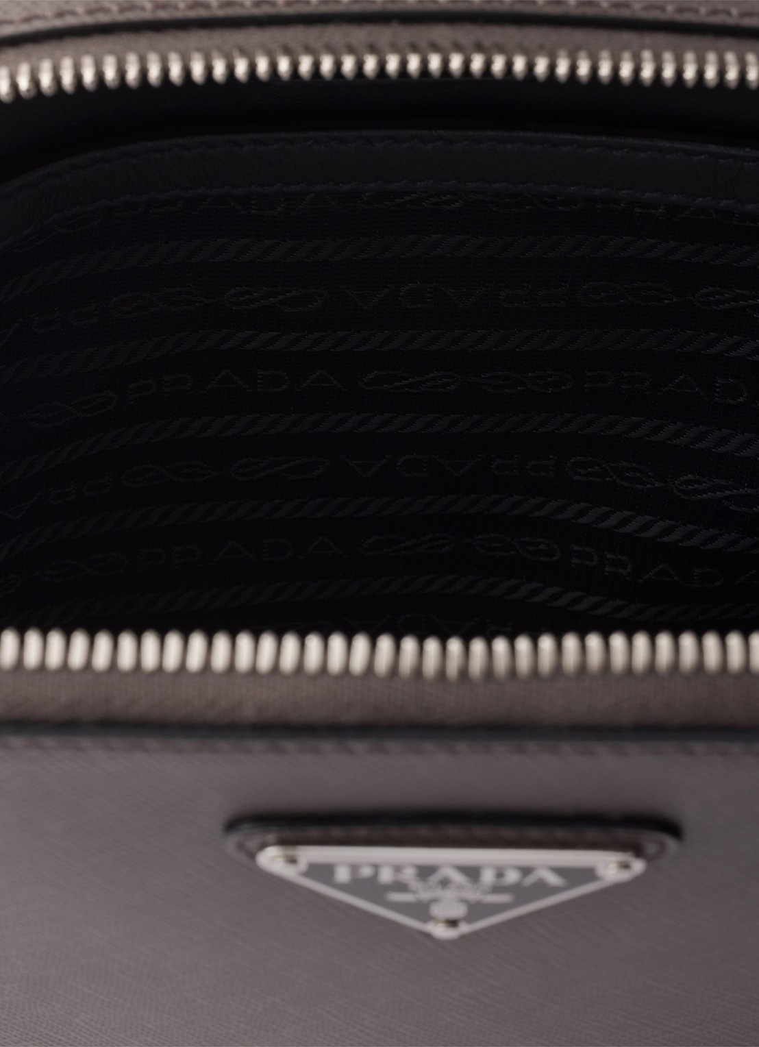 Prada Brique schoudertas van kalfsleer - detail 3 grijs