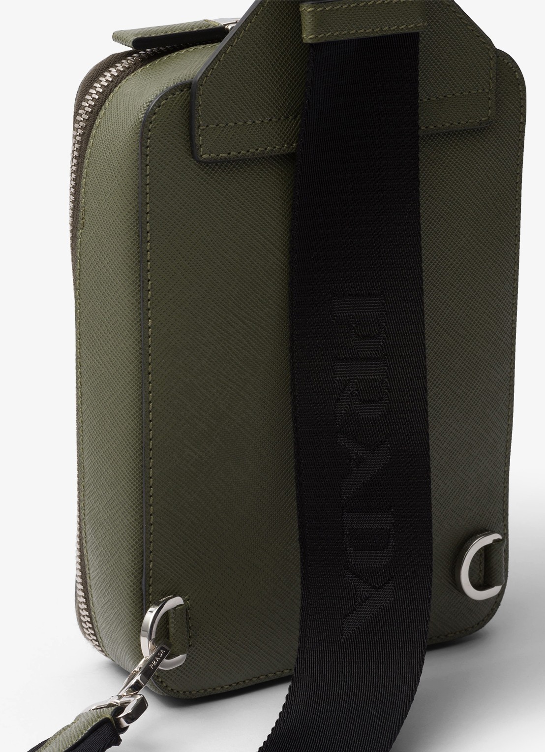 Prada Brique schoudertas van kalfsleer - detail 6 groen