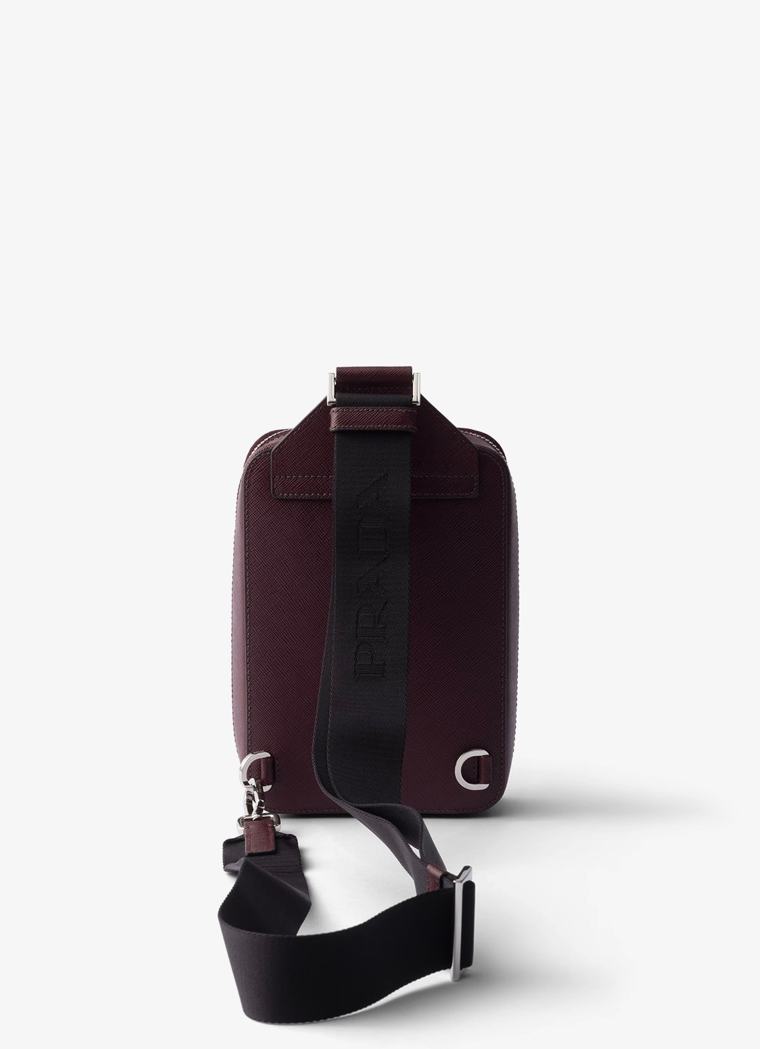 Prada Brique schoudertas van kalfsleer - achterkant 5 bordeauxrood