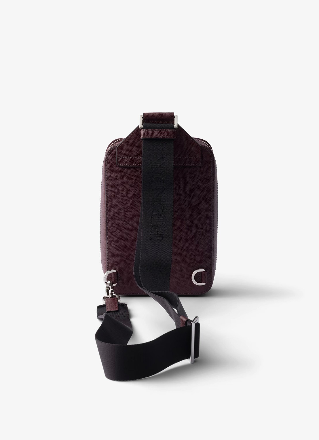 Prada Brique schoudertas van kalfsleer - achterkant 5 bordeauxrood