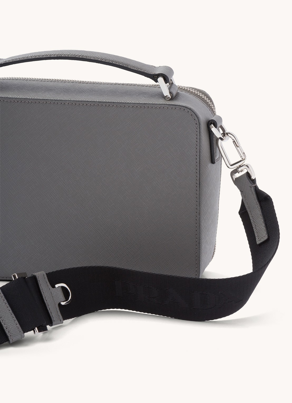 Prada Brique schoudertas van leer - detail 4 grijs