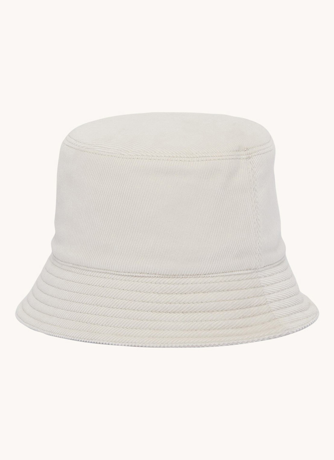 Prada Bucket hoed van corduroy - achterkant 2 creme