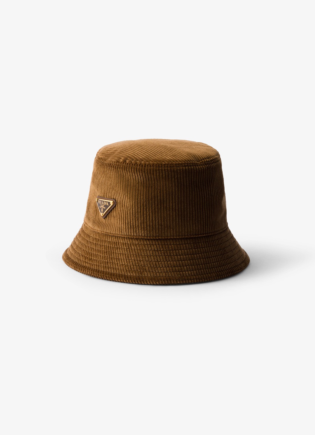 Prada Bucket hoed van corduroy - voorkant bruin