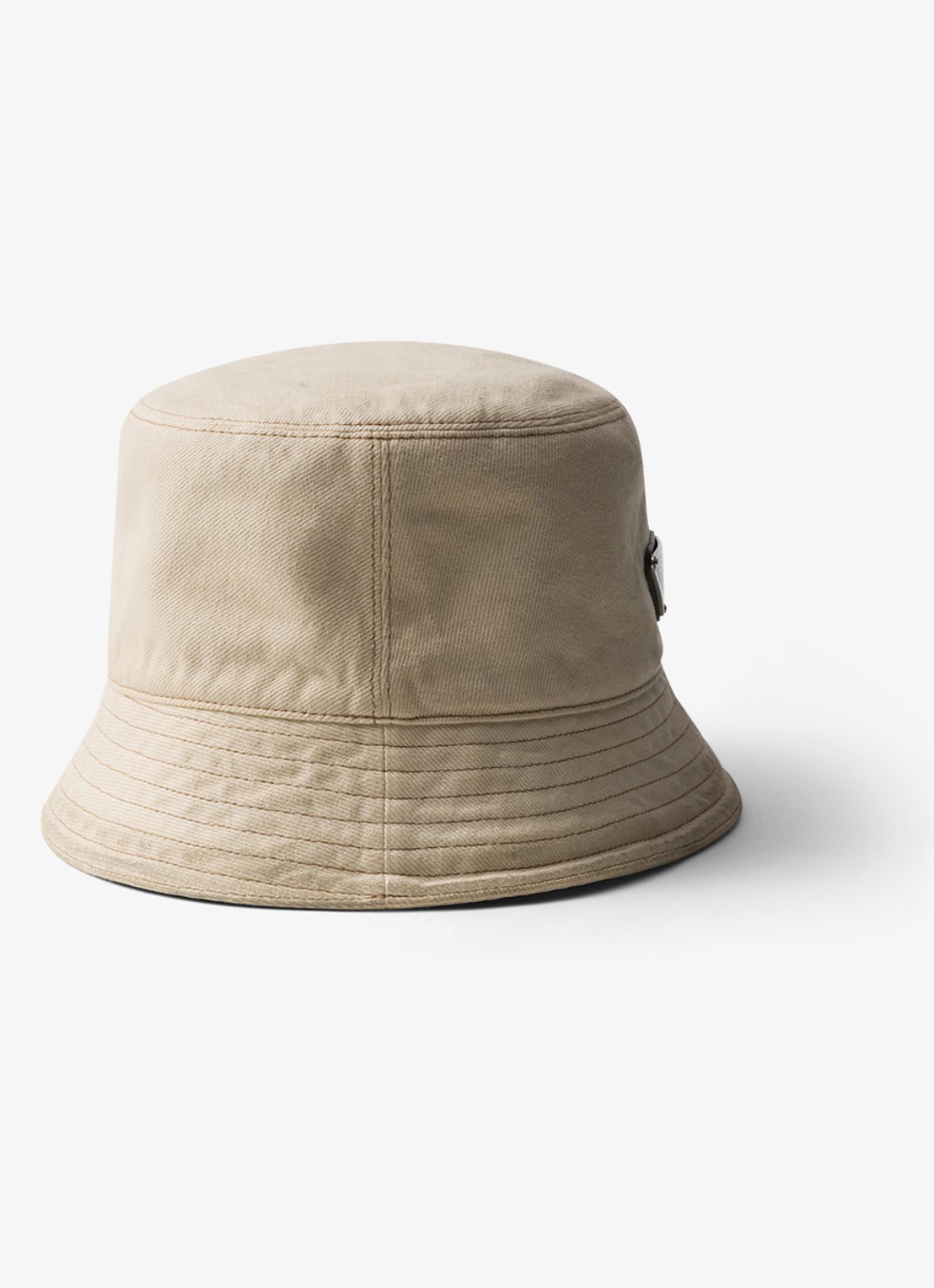 Prada Bucket hoed van denim - detail 2 beige