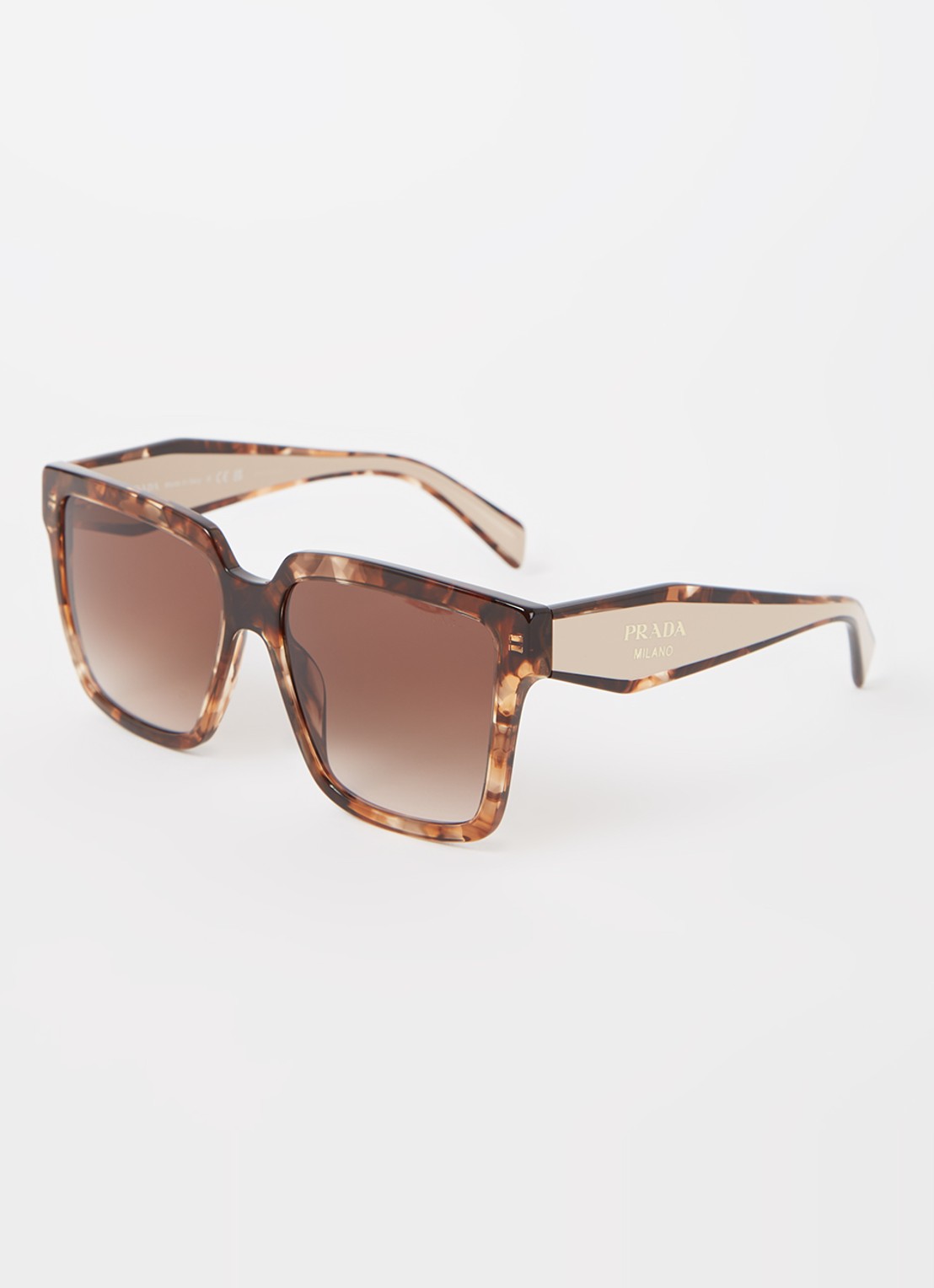 Prada Butterfly zonnebril PR24ZS  - voorkant 4 donkerbruin