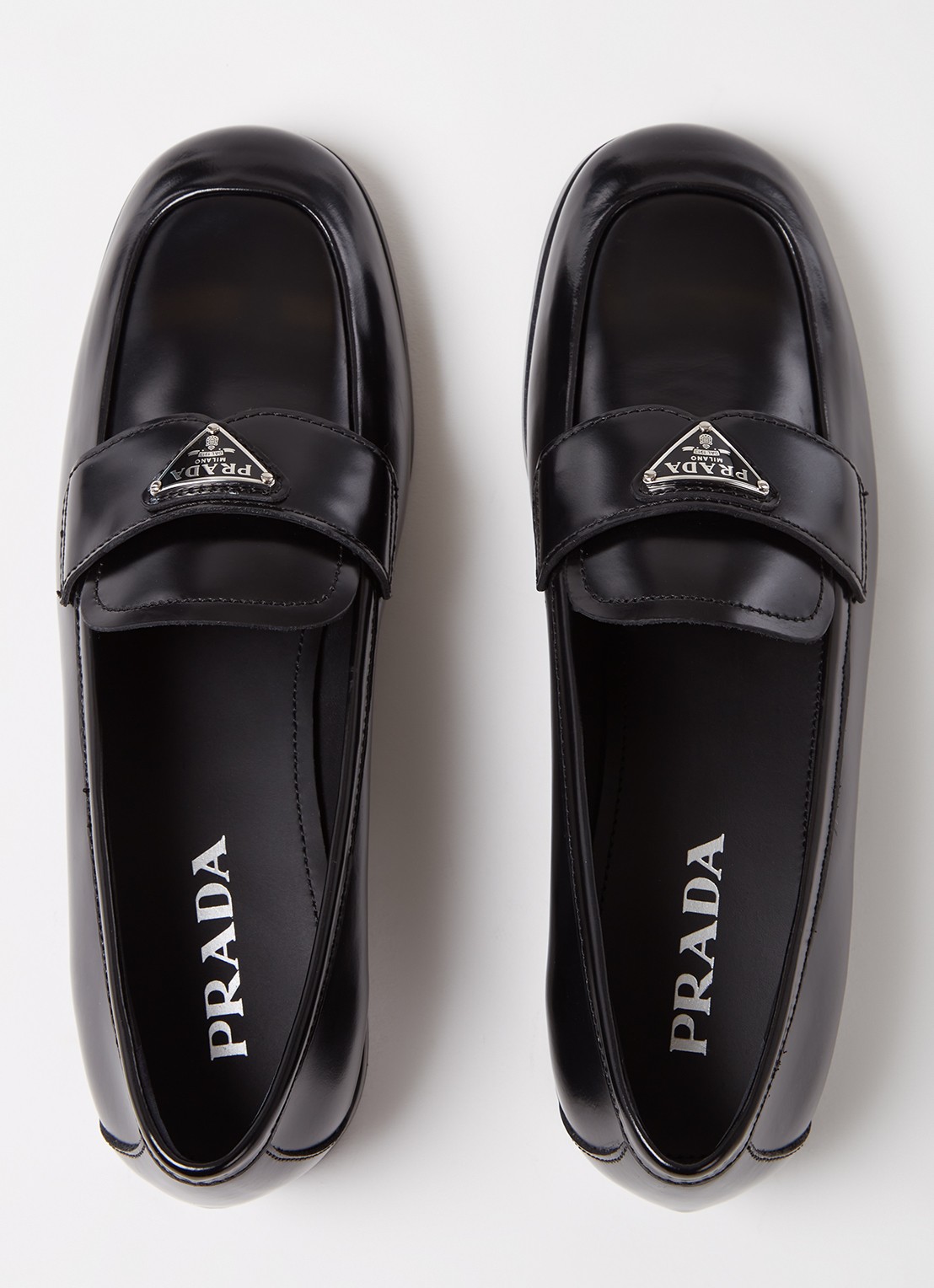 Prada Calzature Donna loafer van leer - detail 5 zwart