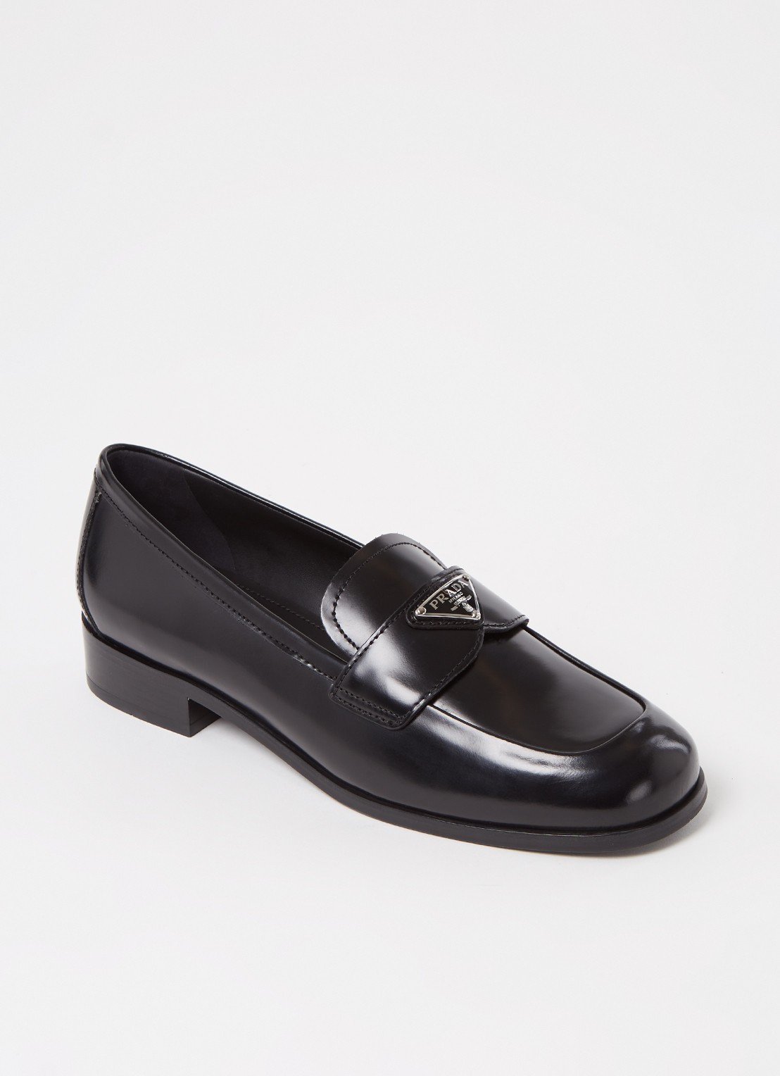 Prada Calzature Donna loafer van leer - voorkant zwart