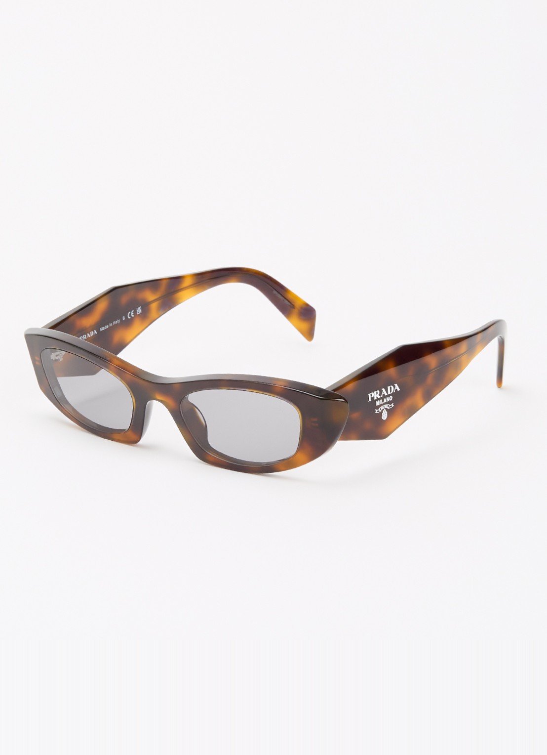Prada Cat Eye zonnebril PR B16S - voorkant donkerbruin