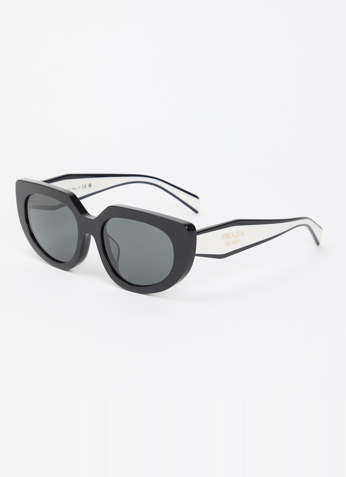 Prada Cat eye zonnebril PR D02-F - voorkant 4 zwart