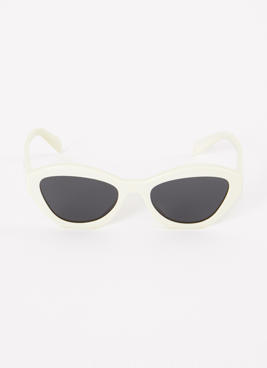 Prada Cat Eye zonnebril PRA02S  - detail gebroken wit
