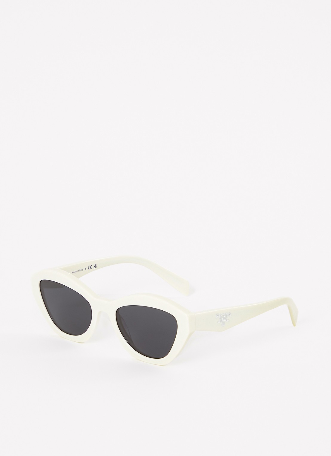 Prada Cat Eye zonnebril PRA02S  - voorkant 4 gebroken wit