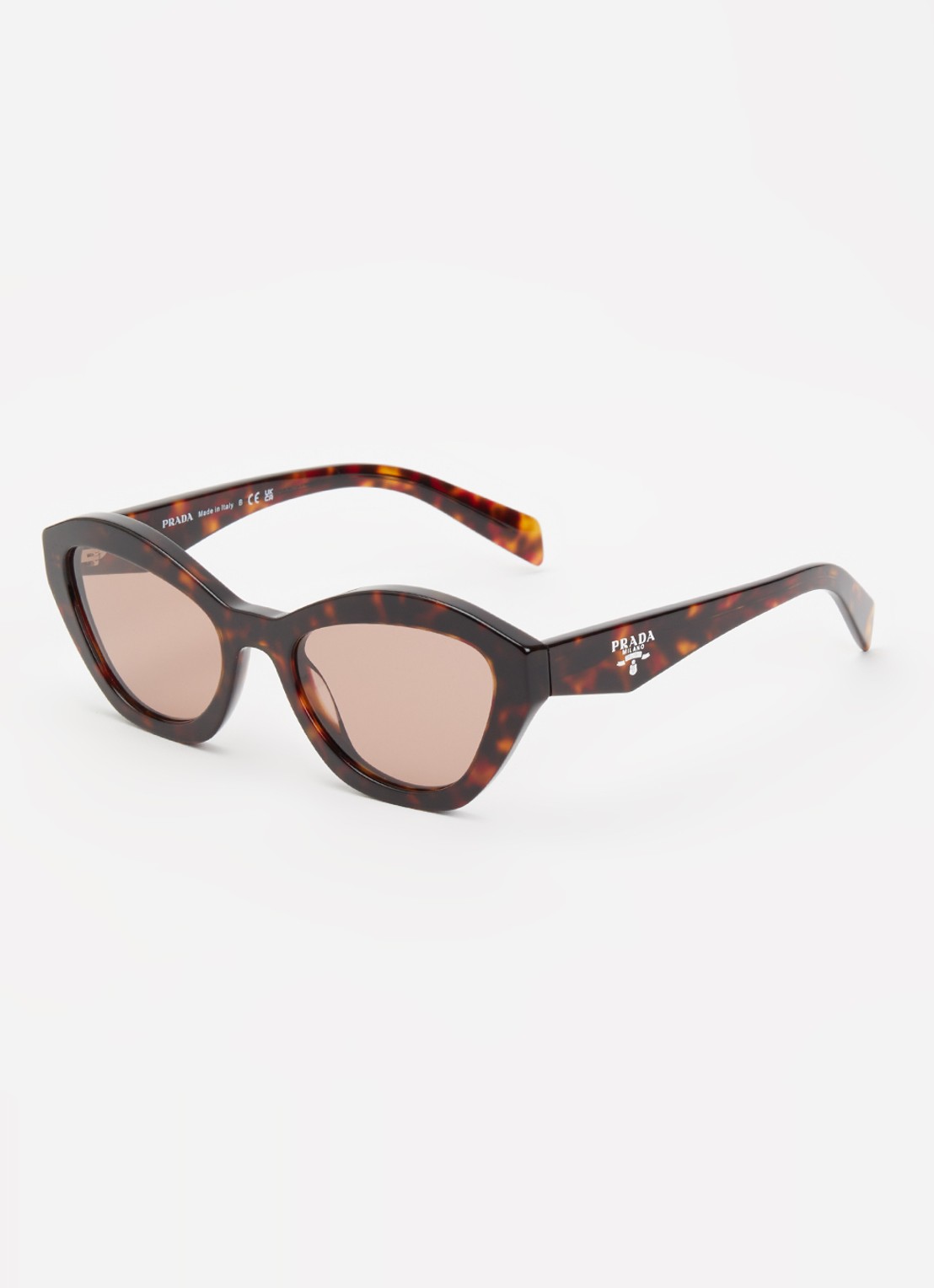 Prada Cat Eye zonnebril PRA02S - voorkant donkerbruin