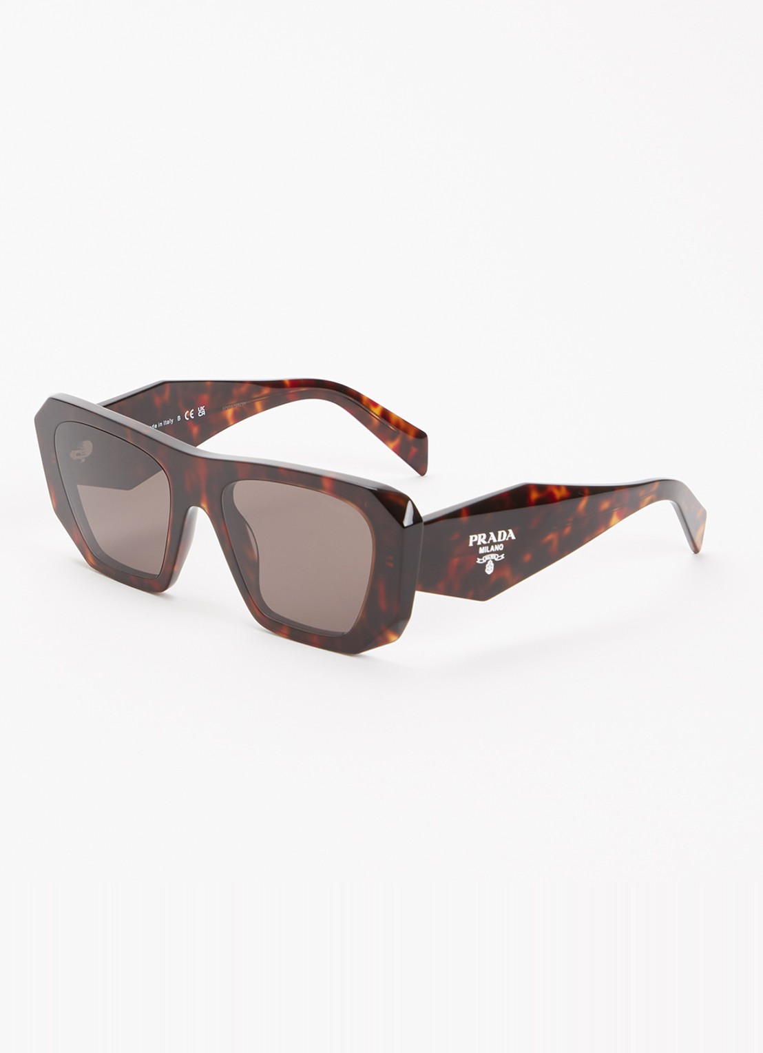 Prada Cat Eye zonnebril PRB18S - voorkant 4 donkerbruin