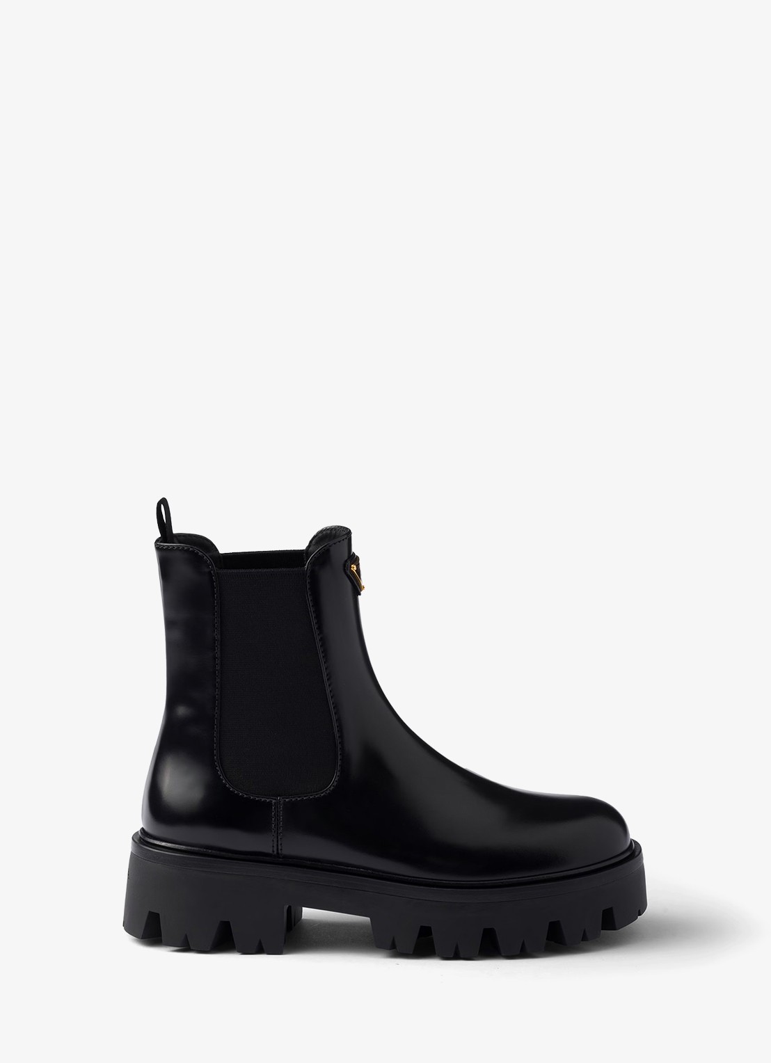 Prada Chelsea boot van leer - voorkant 4 zwart