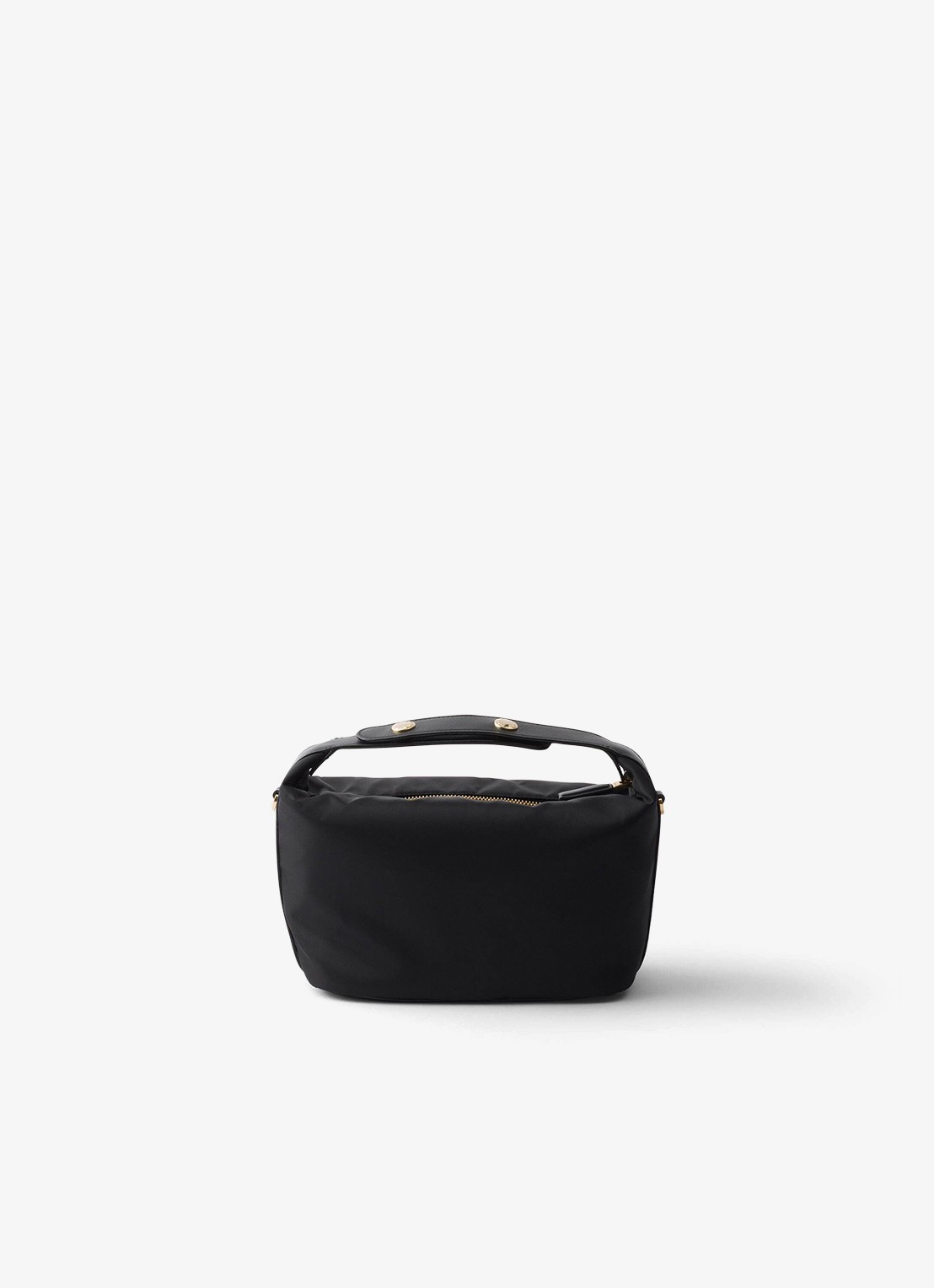 Prada Chérie Re-Nylon Mini handtas met leren details - achterkant 5 zwart