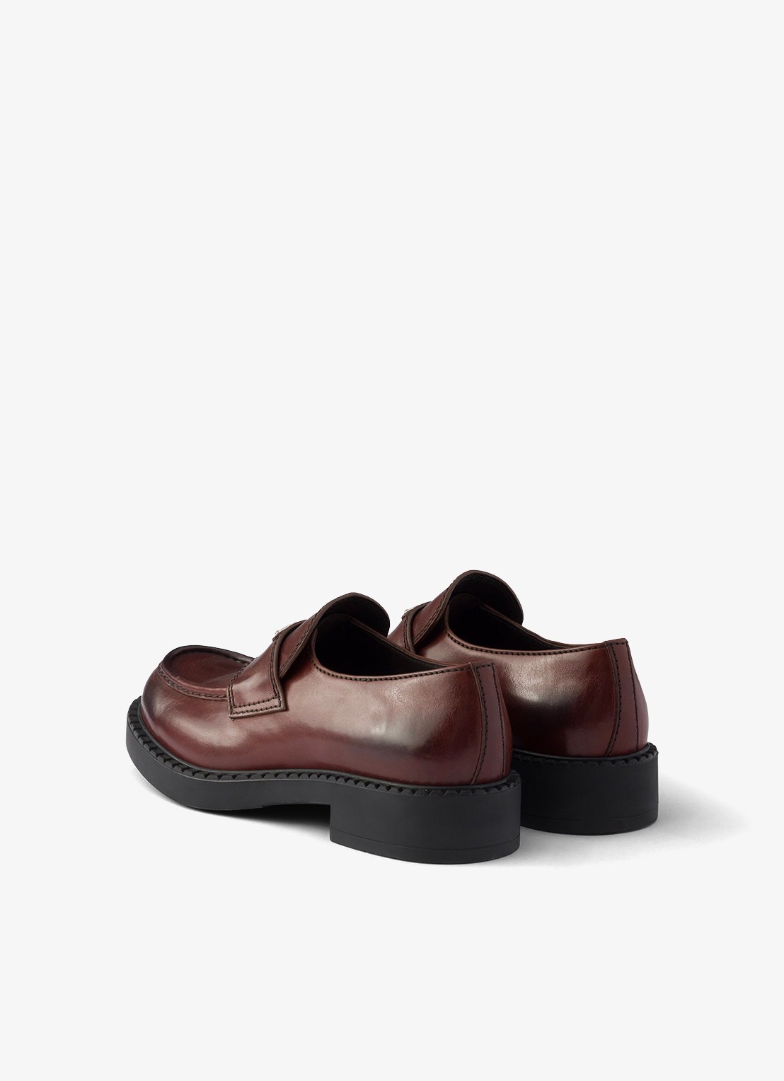 Prada Chocolate loafer van kalfsleer - achterkant 7 bruin