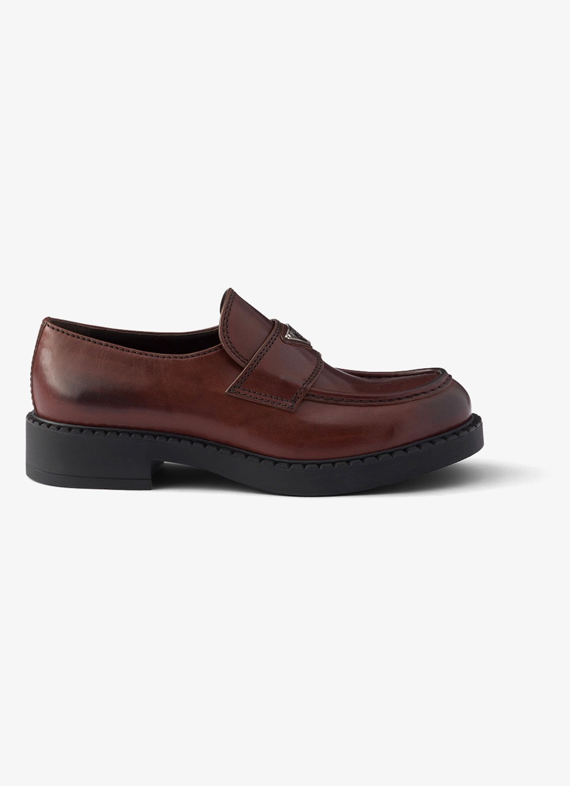 Prada Chocolate loafer van kalfsleer - voorkant 5 bruin