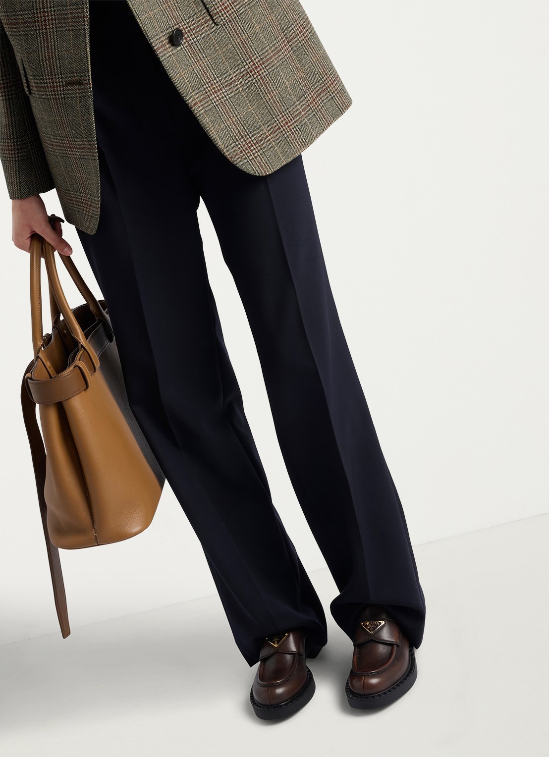 Prada Chocolate loafer van leer - achterkant 7 donkerbruin