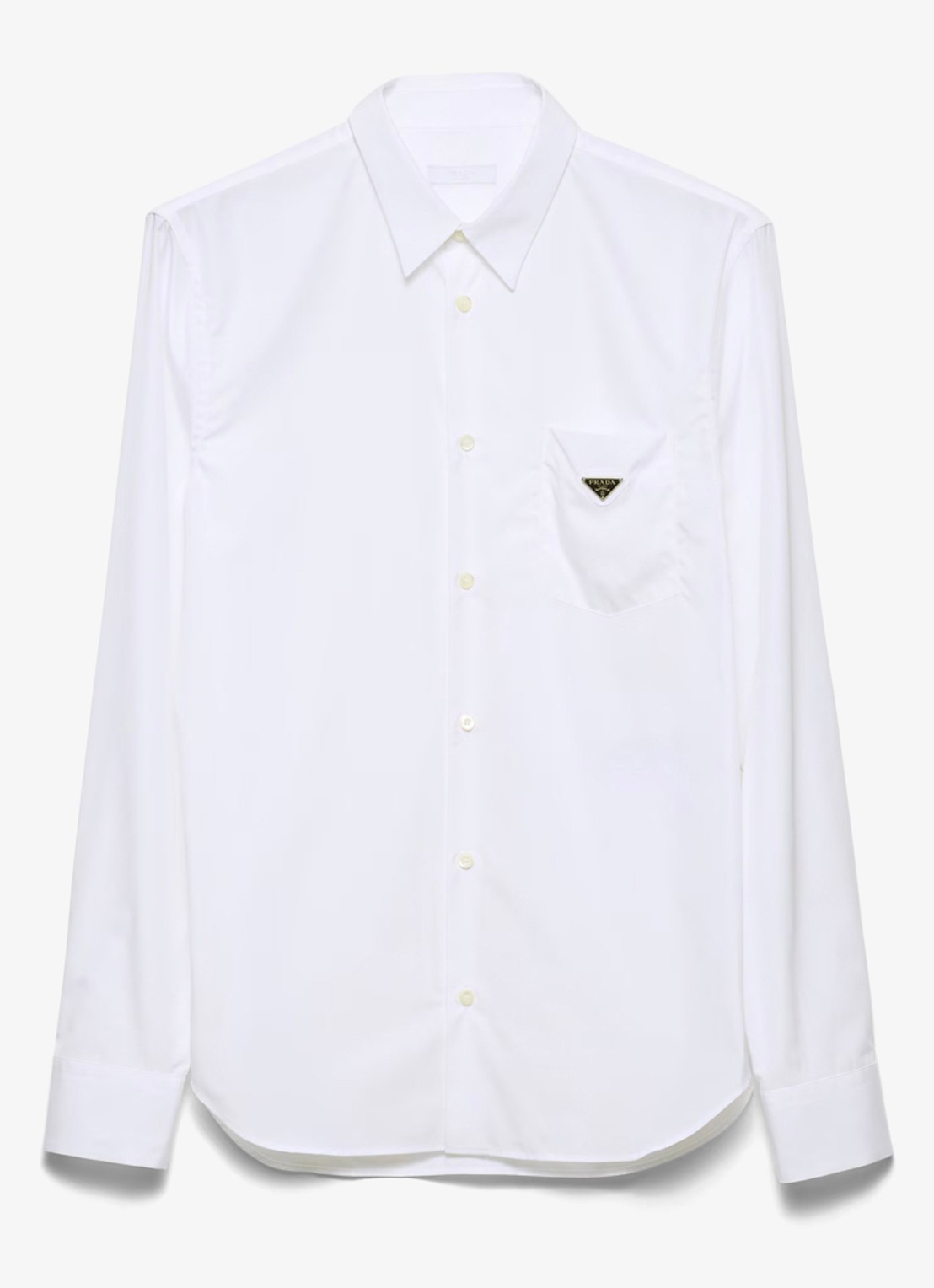 Prada Classic fit overhemd met borstzak en logo - voorkant 5 wit