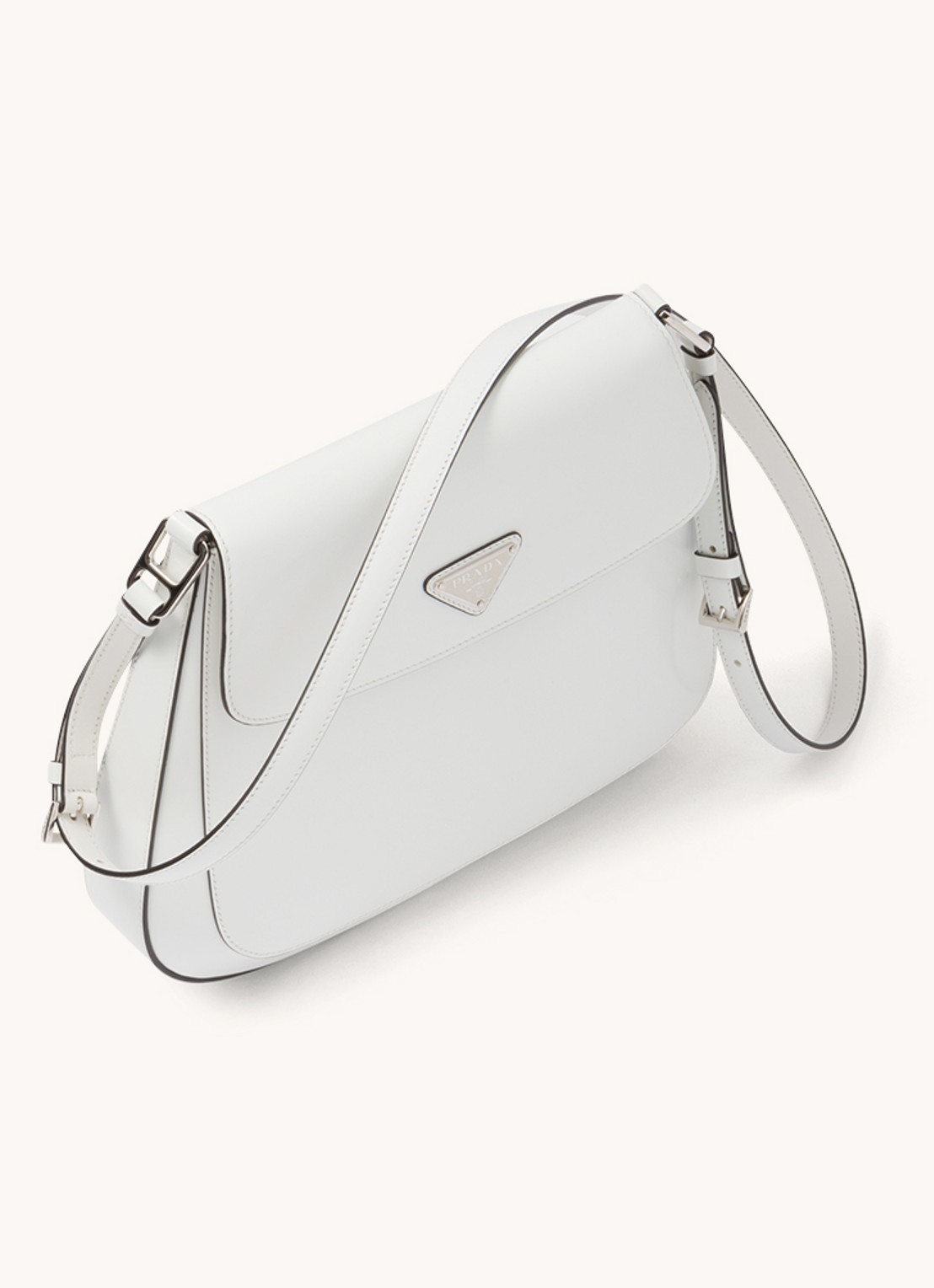 Prada Cleo schoudertas van leer - achterkant 5 wit
