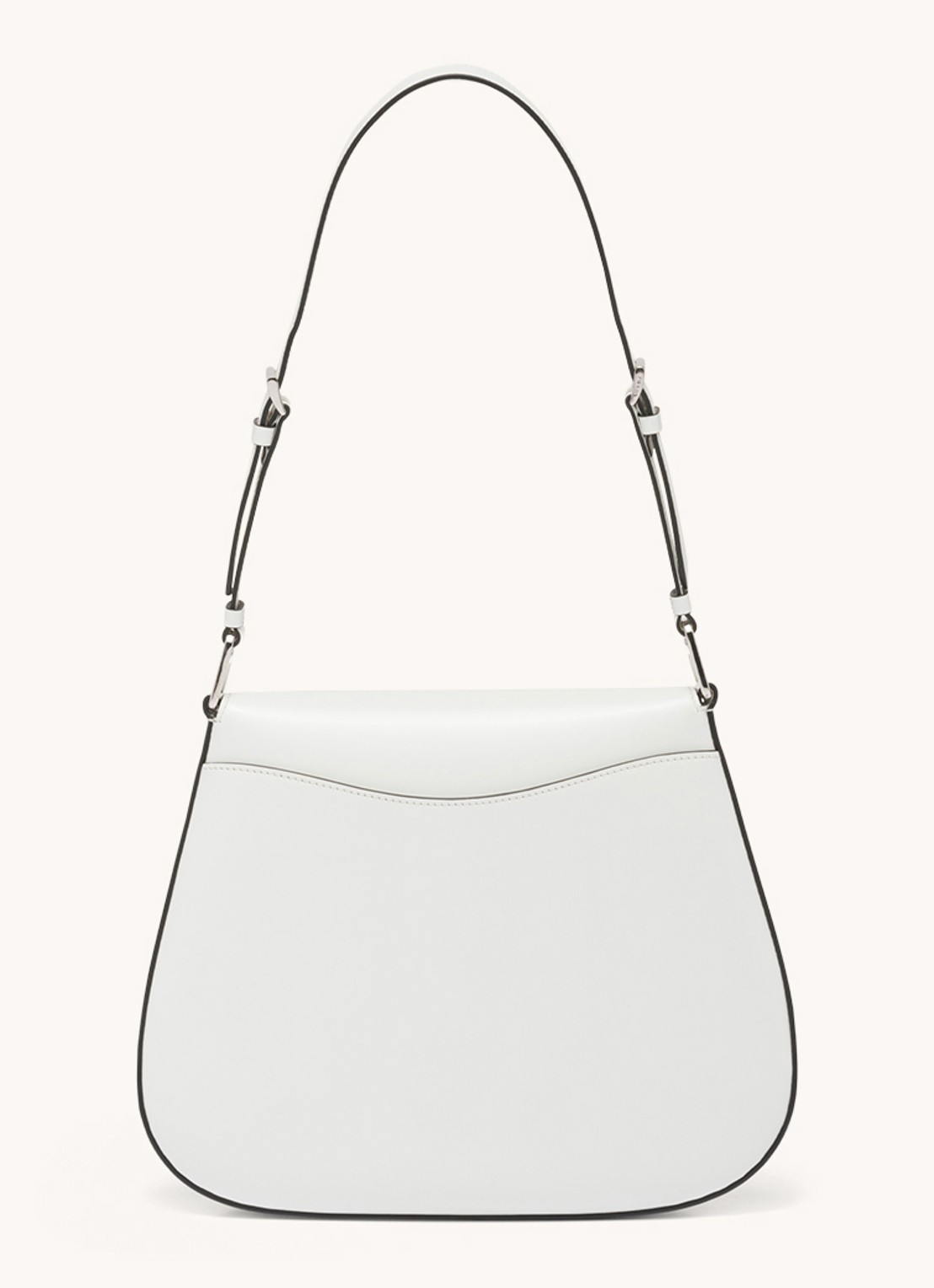 Prada Cleo schoudertas van leer - detail wit