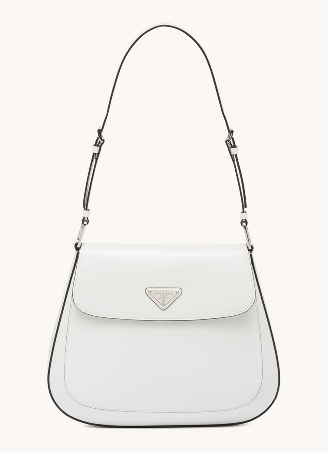 Prada Cleo schoudertas van leer - voorkant 6 wit