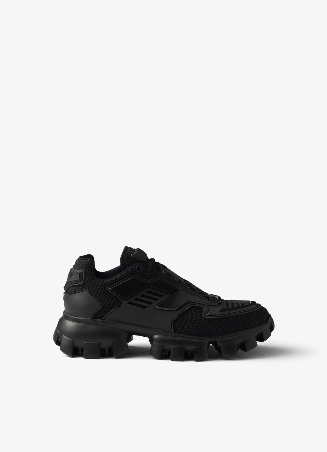 Prada Cloudbust Thunder sneaker met gebreid bovenwerk - voorkant 4 zwart