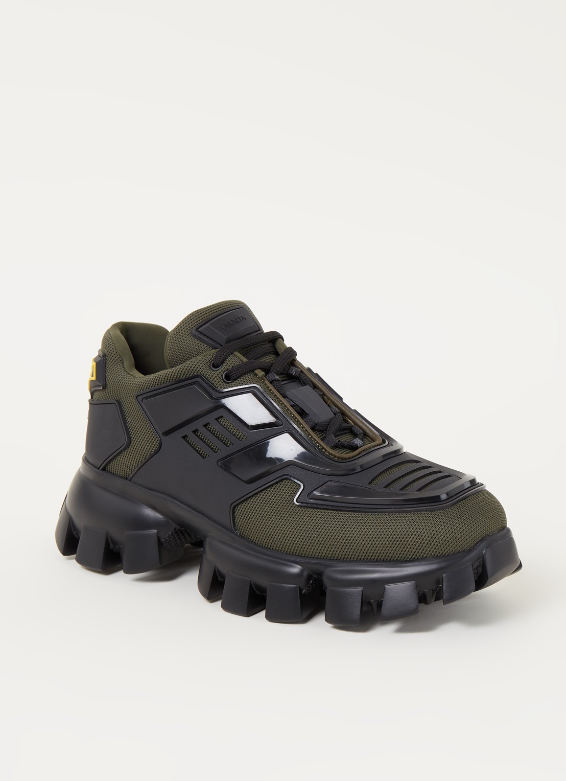 Prada Cloudbust Thunder sneaker met mesh details - voorkant groen