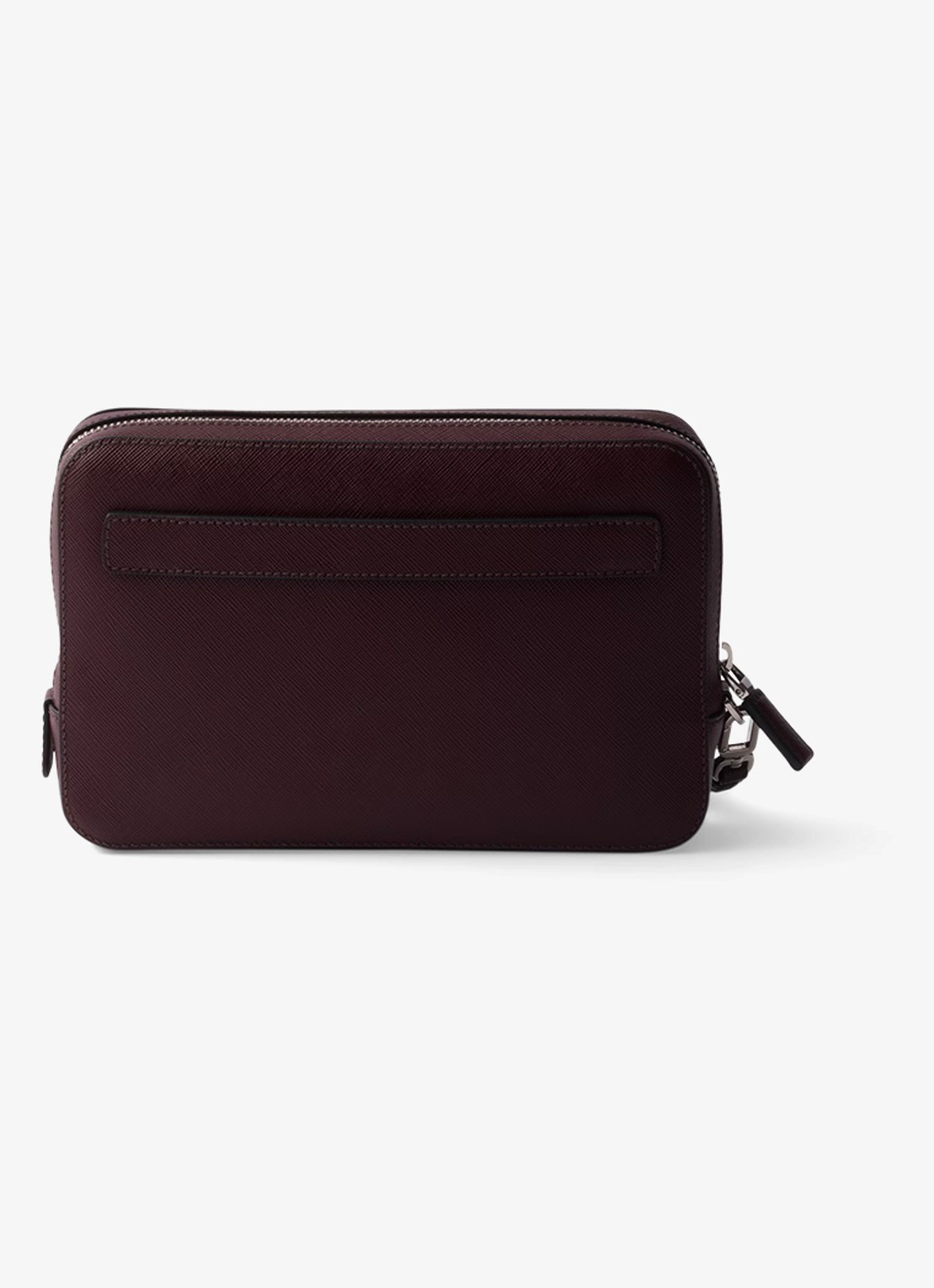 Prada Clutch van kalfsleer - achterkant bordeauxrood