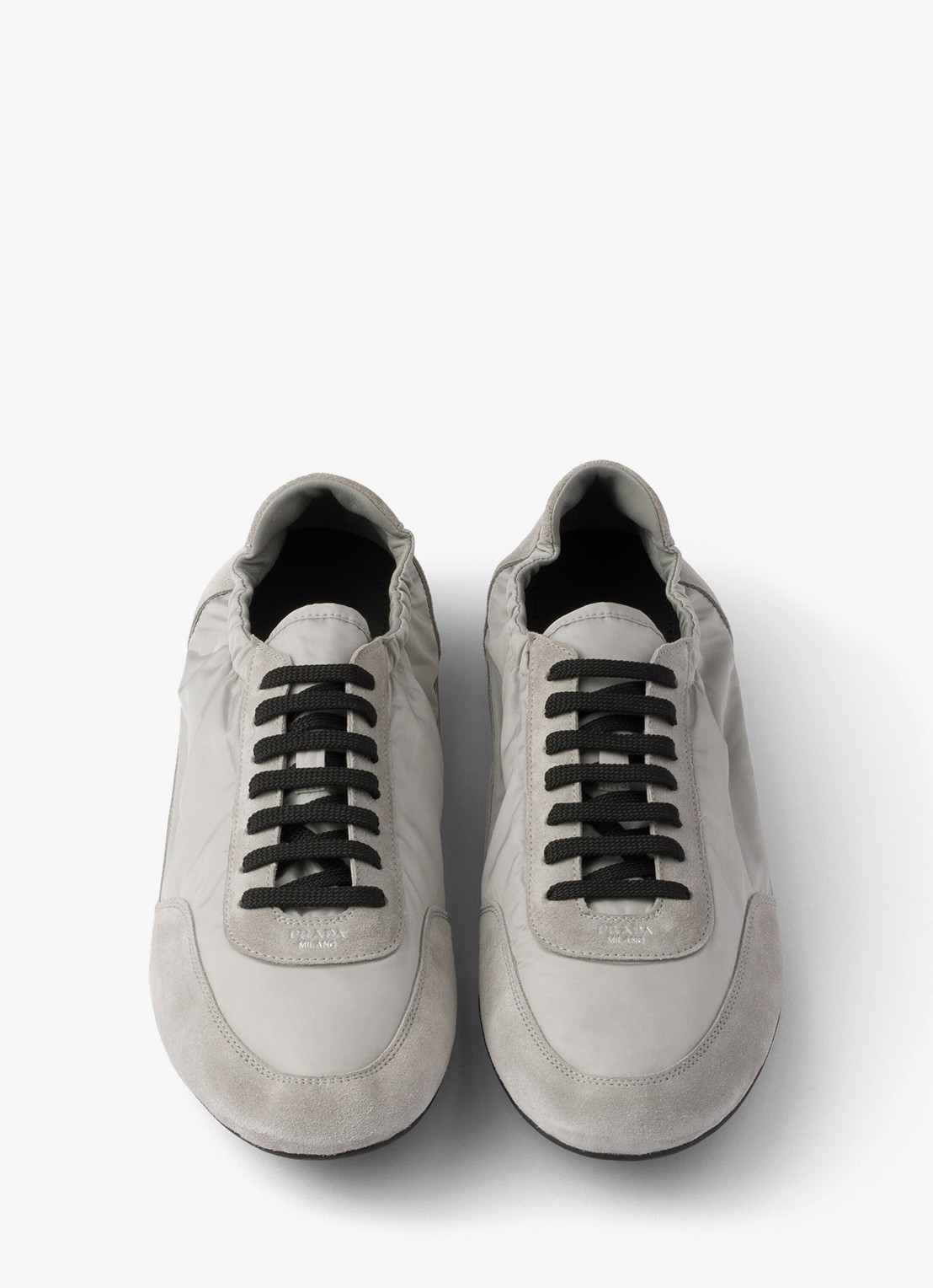 Prada Collapse Re-Nylon sneaker met suède details - detail 2 grijs