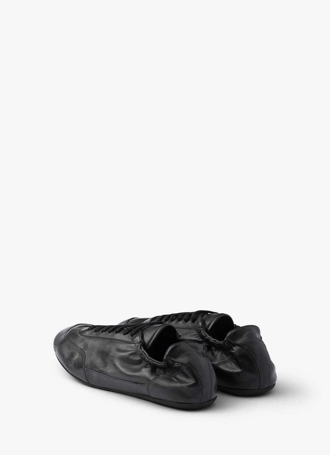 Prada Collapse sneaker van kalfsleer - achterkant 6 zwart
