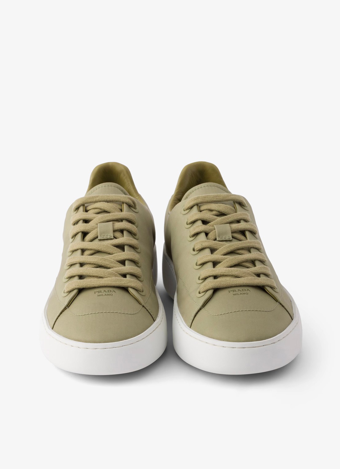 Prada Court Re-Nylon sneaker met logo - detail 4 groen