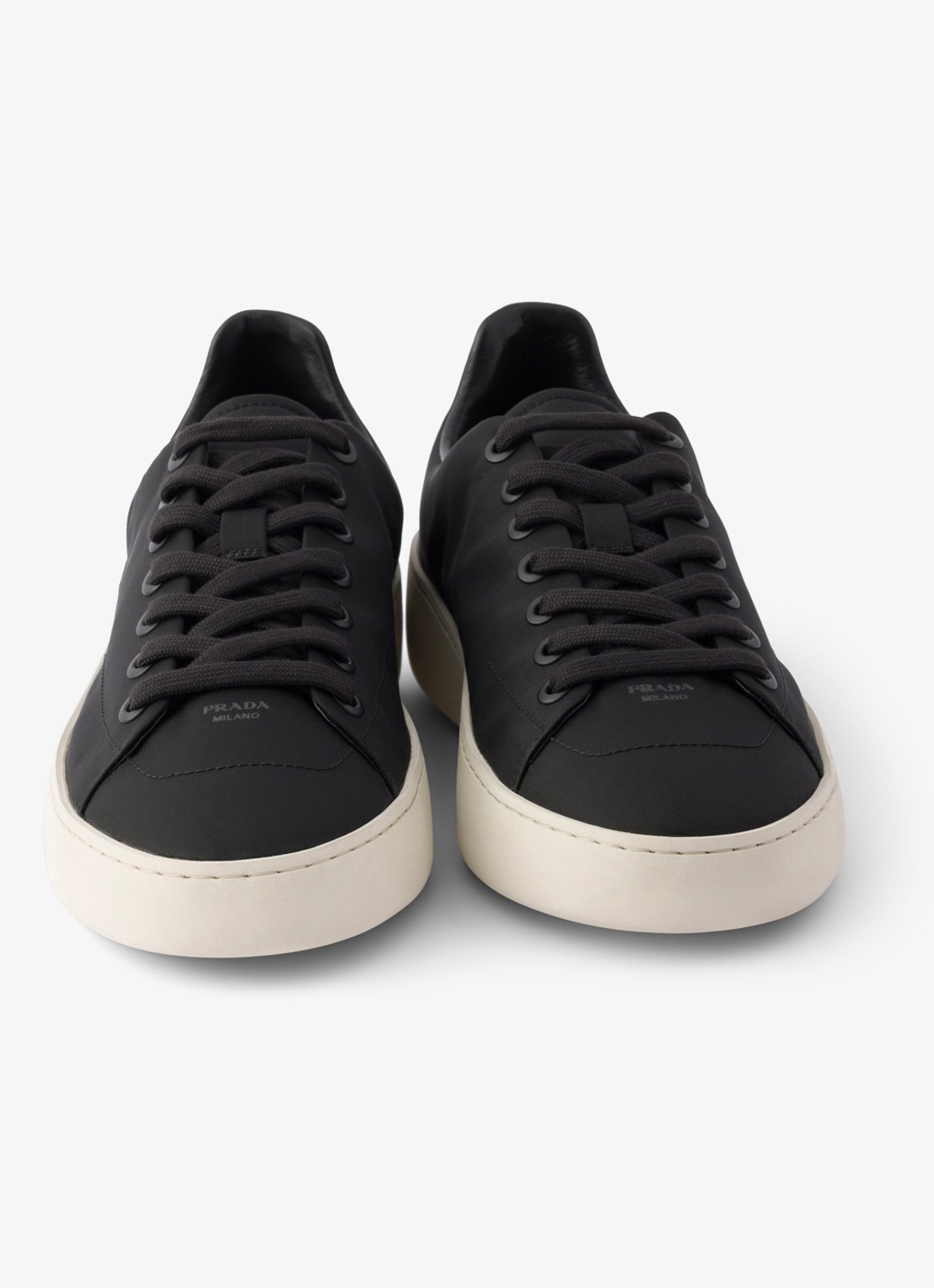 Prada Court Re-Nylon sneaker met logo - detail 2 zwart