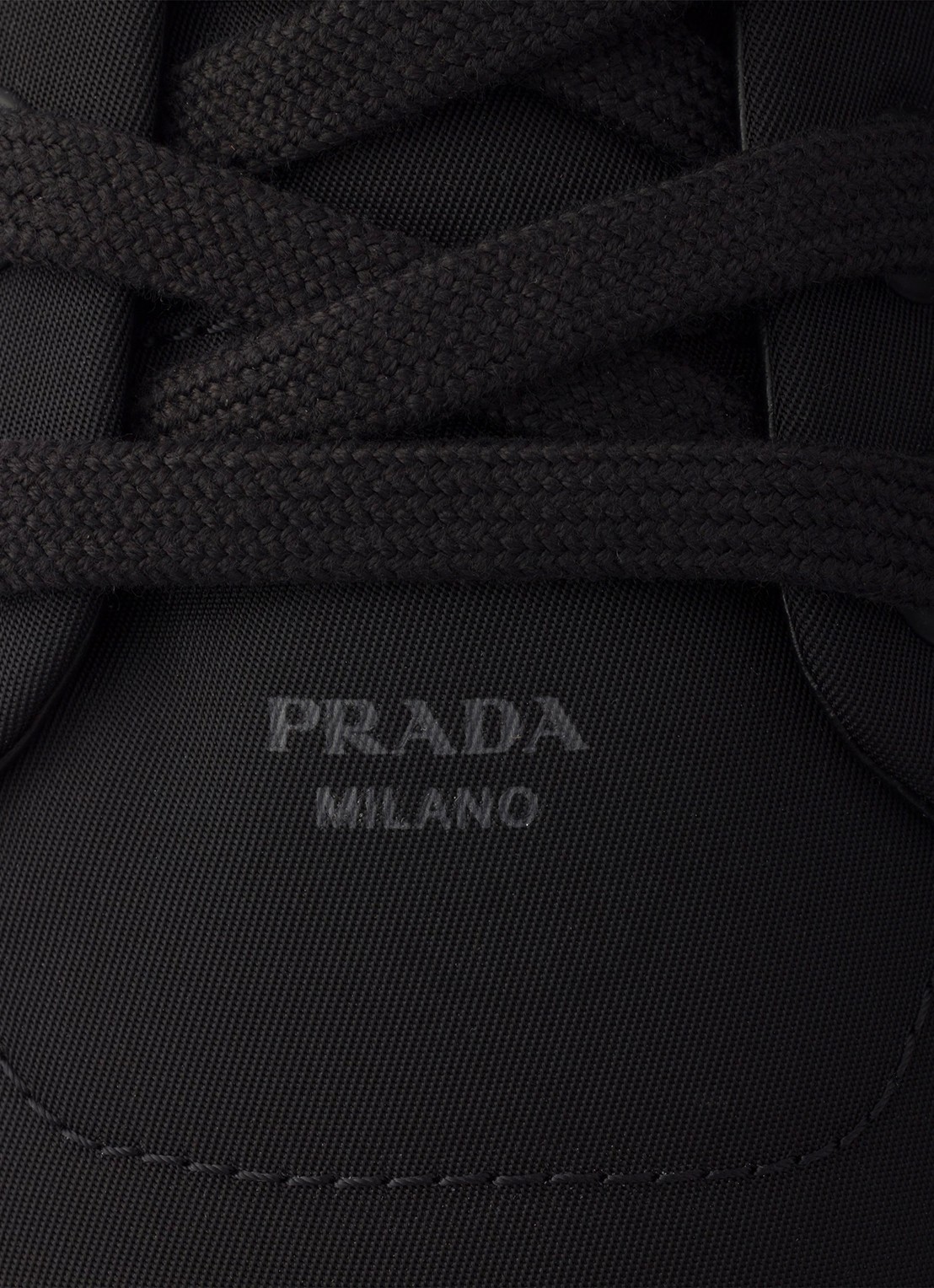 Prada Court Re-Nylon sneaker met logo - detail 3 zwart
