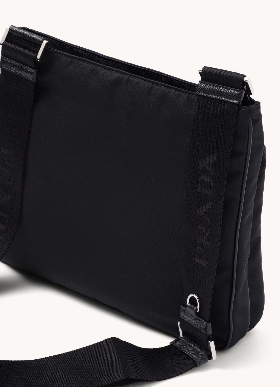 Prada Crossbodytas met leren details - detail 7 zwart