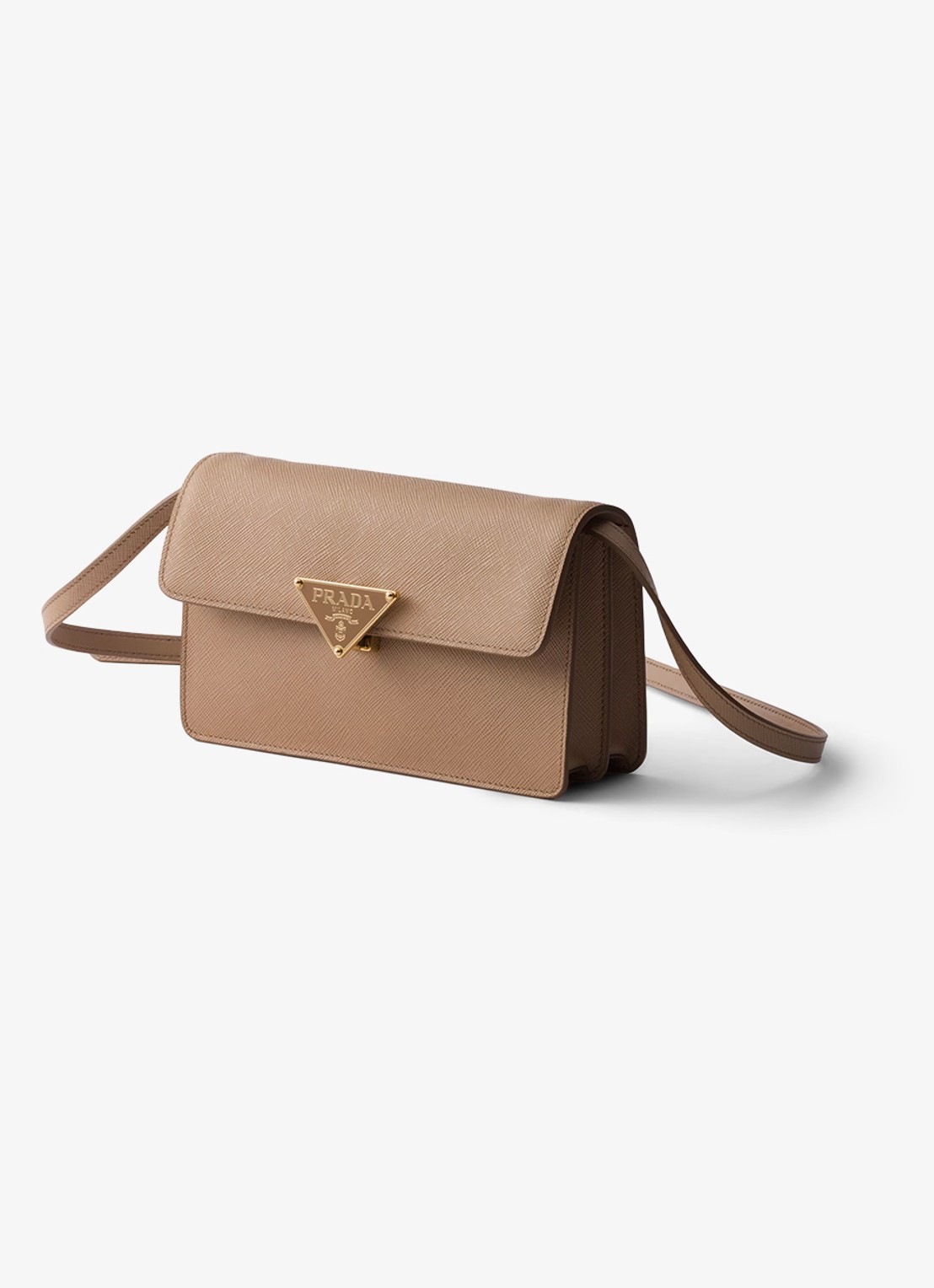 Prada Crossbodytas van kalfsleer - voorkant 2 lichtbruin