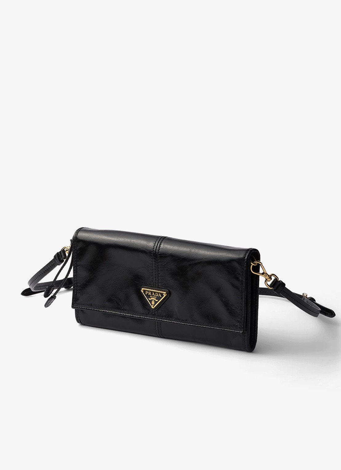 Prada Crossbodytas van kalfsleer - voorkant 6 zwart