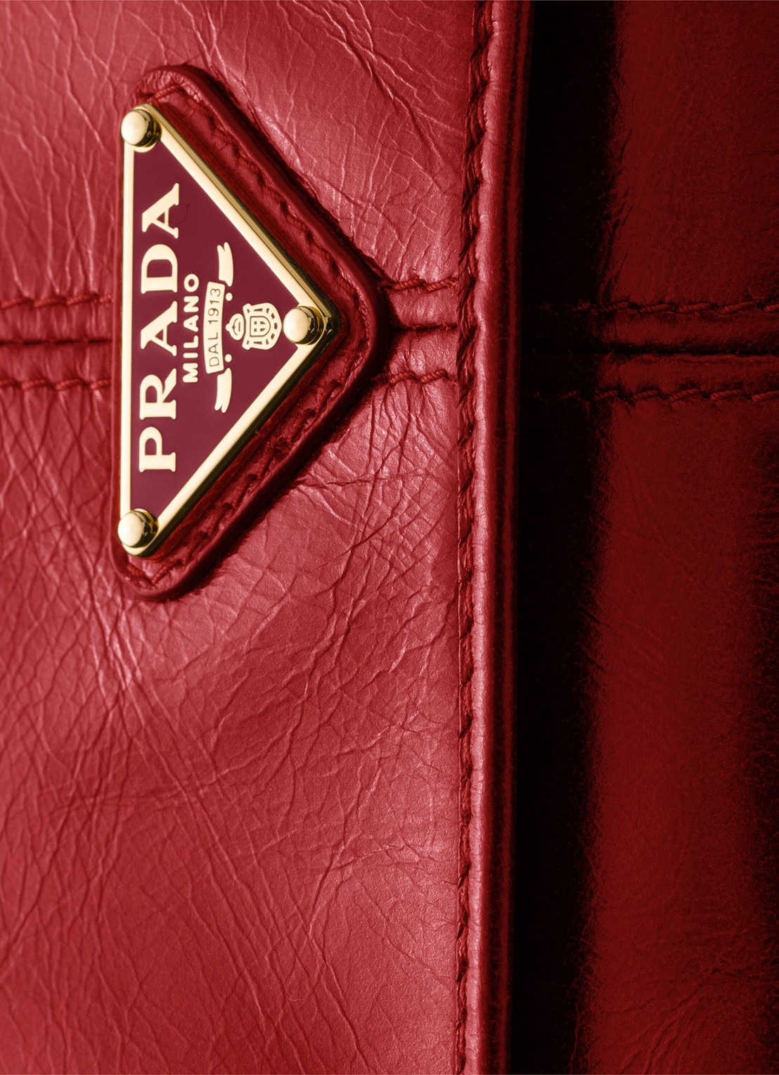 Prada Crossbodytas van kalfsleer - detail 5 rood