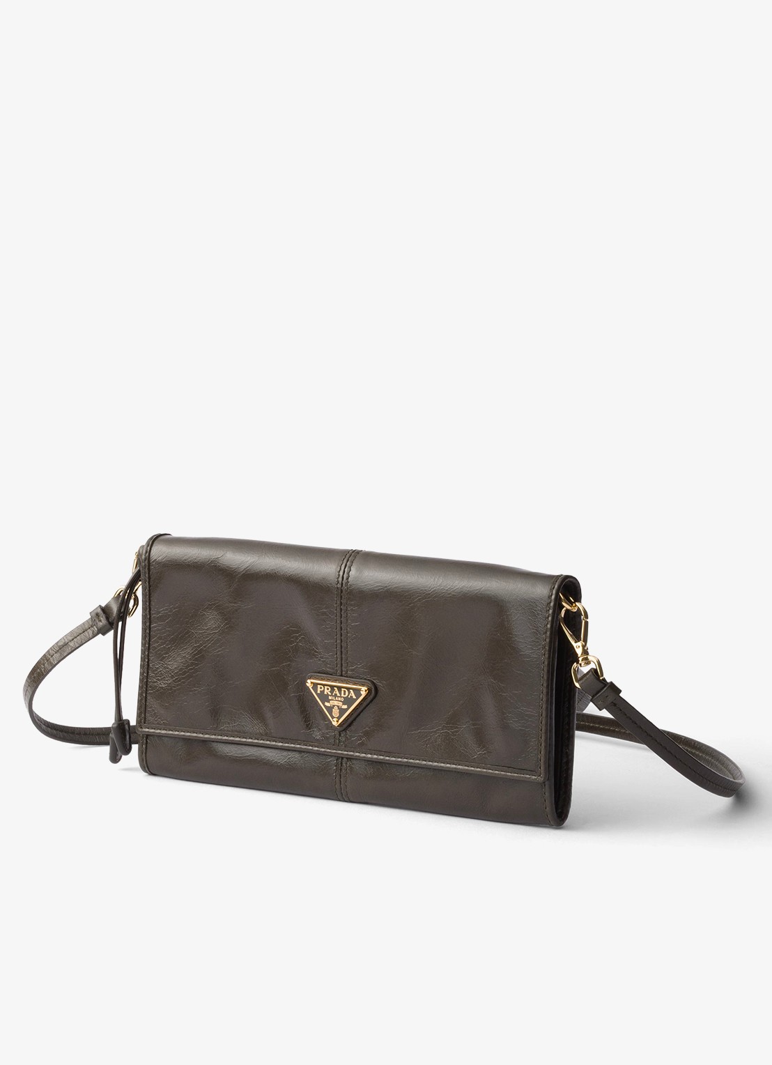 Prada Crossbodytas van kalfsleer - voorkant 5 groen