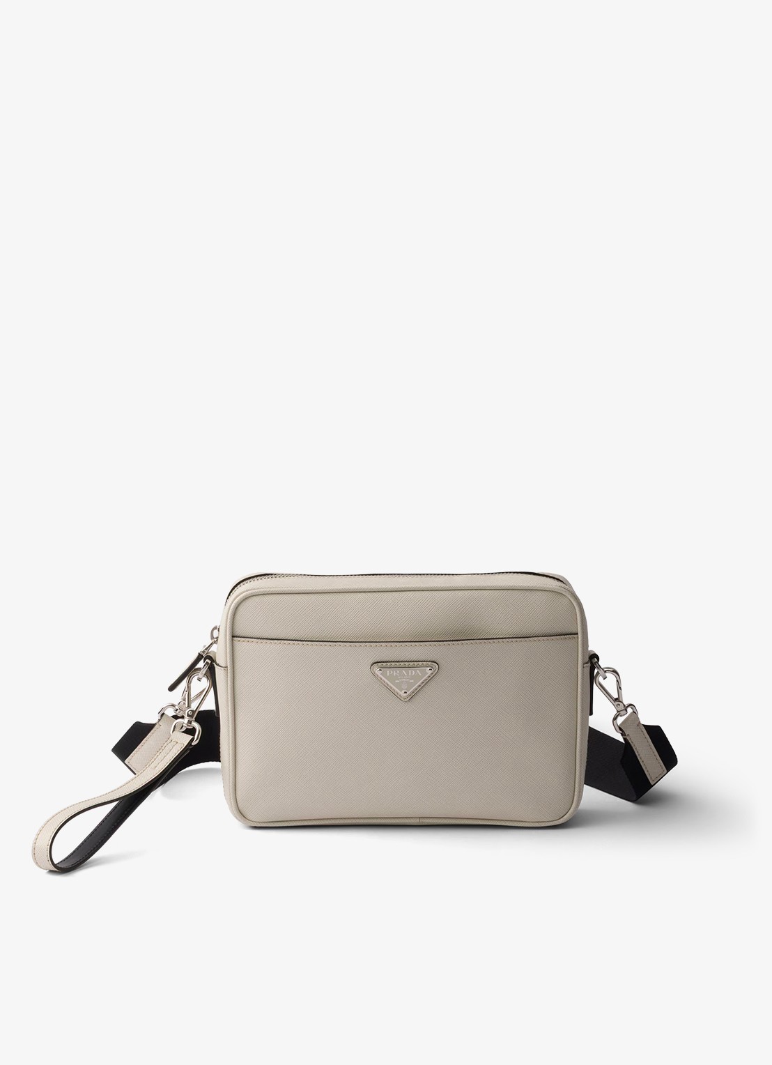 Prada Crossbodytas van kalfsleer - voorkant 2 gebroken wit