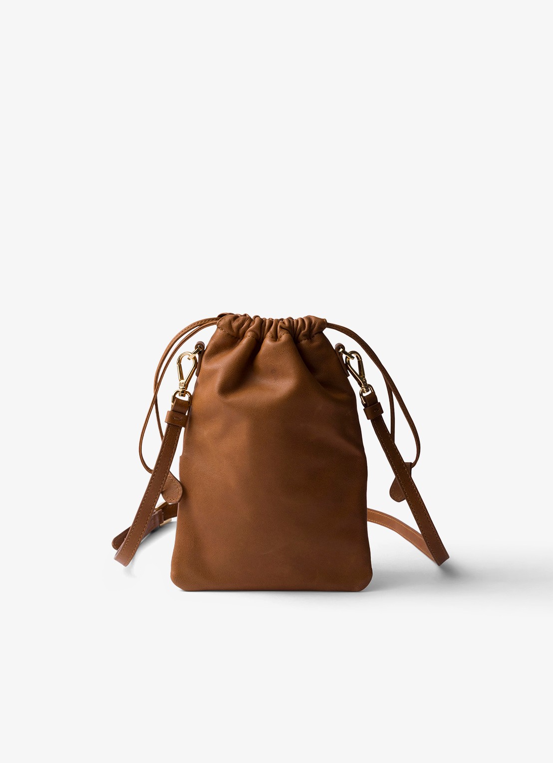 Prada Crossbodytas van lamsleer - achterkant 5 bruin