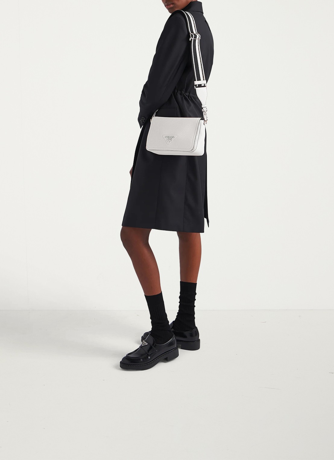 Prada Crossbodytas van leer - voorkant 7 wit