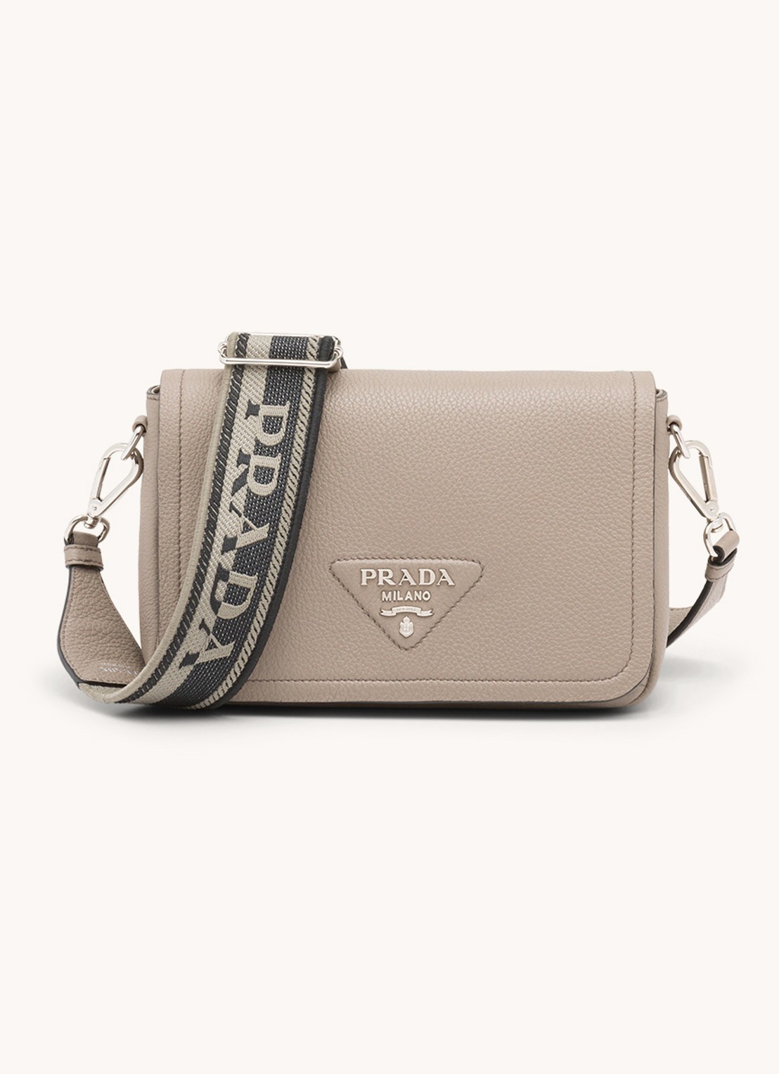 Prada Crossbodytas van leer - voorkant 2 zand