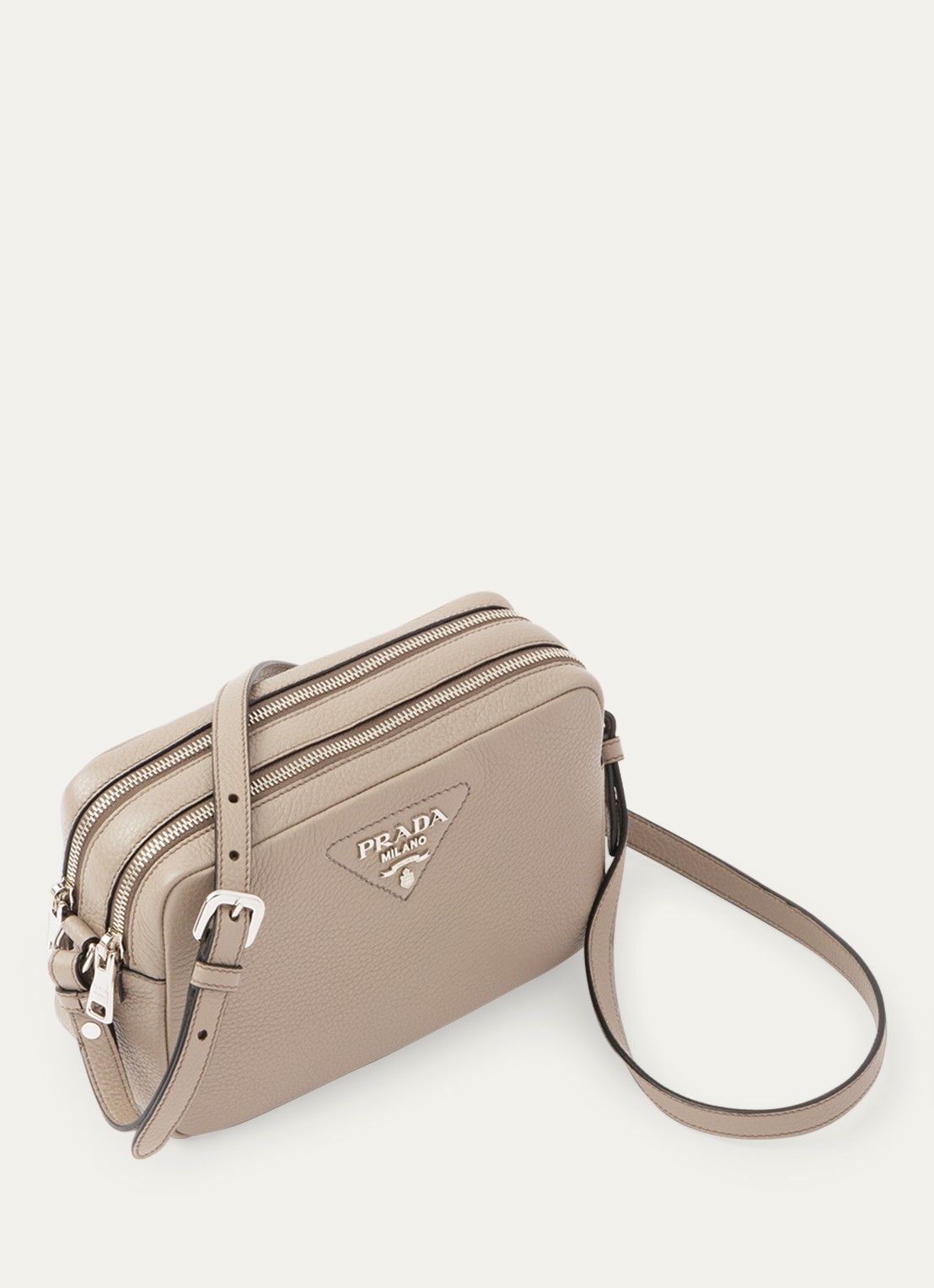 Prada Crossbodytas van leer - detail donkergrijs